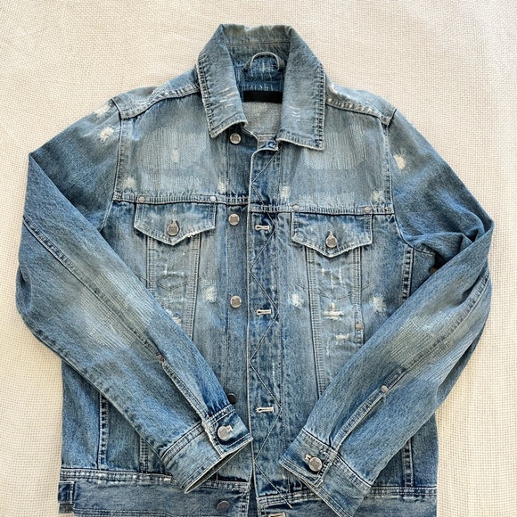Wayne Cooper Jackets & Blazers - Wayne Cooper Distressed Denim Jacket Unisex Size M